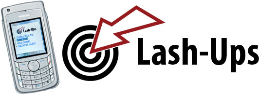 picture of Lash-Up client on phone and Lash-Ups logo